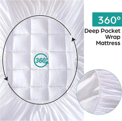 Cotton waterproof mattress pad replacement filling Pillow top Mattress pad 07FC0E-D4 - KOEEK [4]