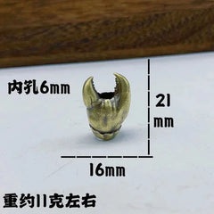 Crab's Pincers EDC 550 Paracord Bead Brass Knife Lanyard Pendant DIY Accessories 07FC0E-D4 - KOEEK [2]