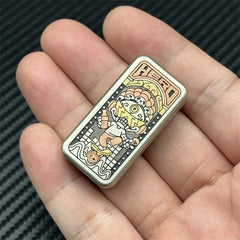 Creative Cupronickel EDC Fidget Slider Mechanical Push Fidget Toy Stress Relief 07FC0E-D4 - KOEEK [3]
