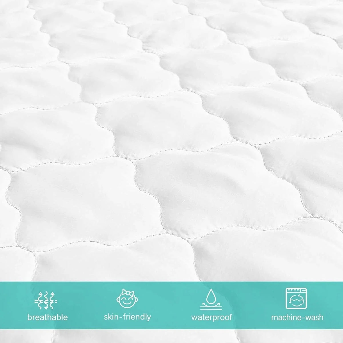 Crib Mattress Protector Sheets Fitted Waterproof Crib Mattress Pad Cover 07FC0E-D4 - KOEEK [1]