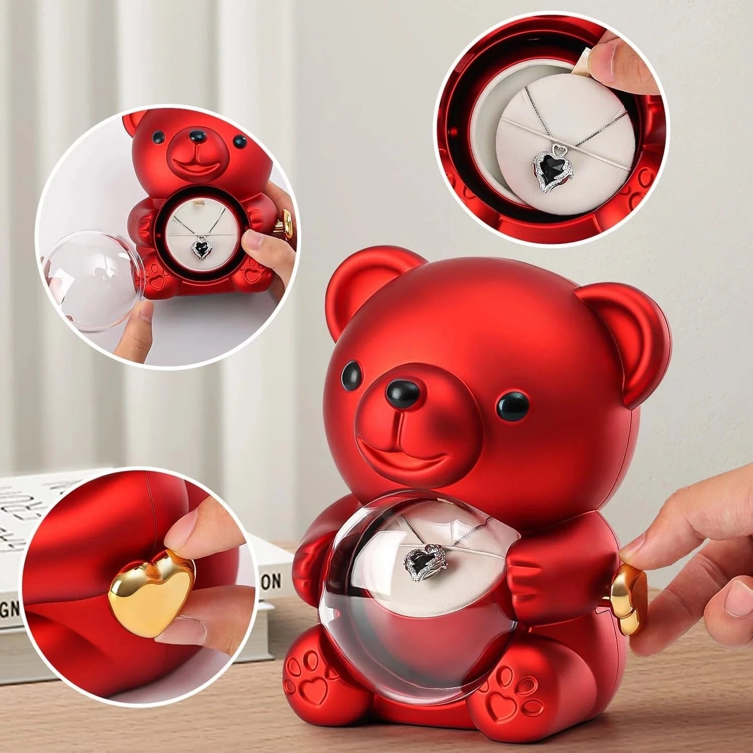 Cute teddy bear with fresh roses - real roses embedded inside the bear 07FC0E-D4 - KOEEK [2]