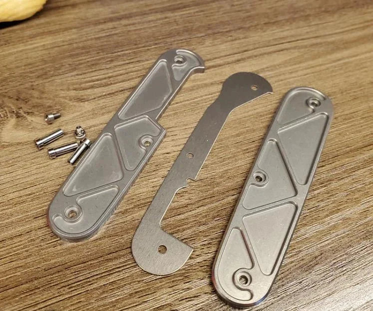 DIY Titanium Alloy Handle Scales for 91MM Victorinox Swiss Army Knife Tool 07FC0E-D4 - KOEEK [1]