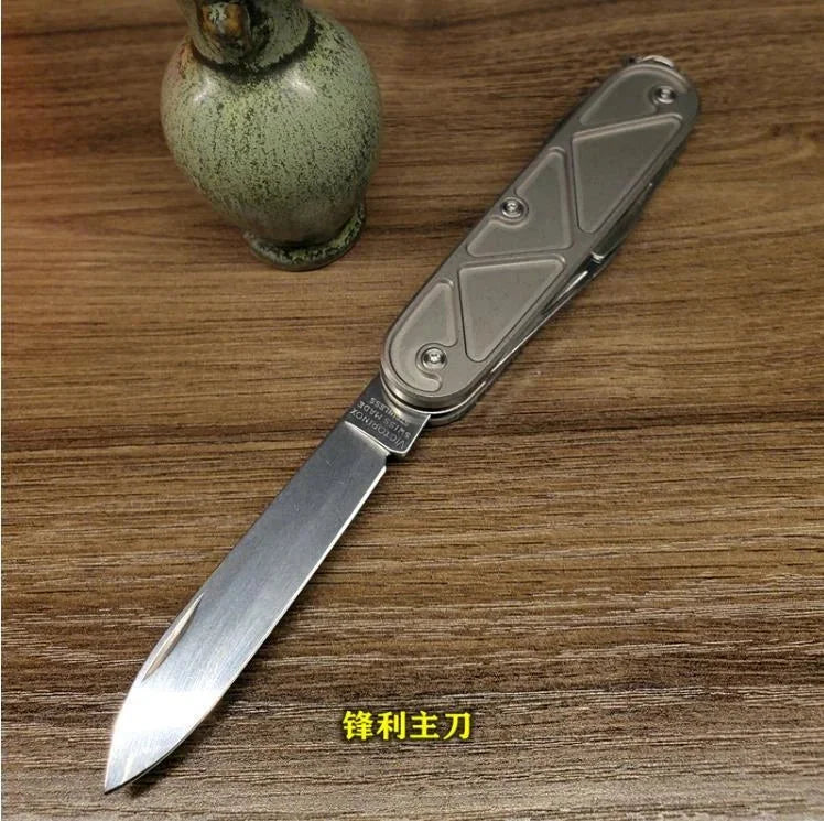 DIY Titanium Alloy Handle Scales for 91MM Victorinox Swiss Army Knife Tool 07FC0E-D4 - KOEEK [4]