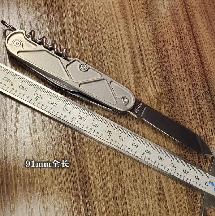 DIY Titanium Alloy Handle Scales for 91MM Victorinox Swiss Army Knife Tool 07FC0E-D4 - KOEEK [6]