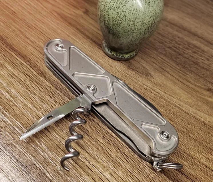DIY Titanium Alloy Handle Scales for 91MM Victorinox Swiss Army Knife Tool 07FC0E-D4 - KOEEK [7]