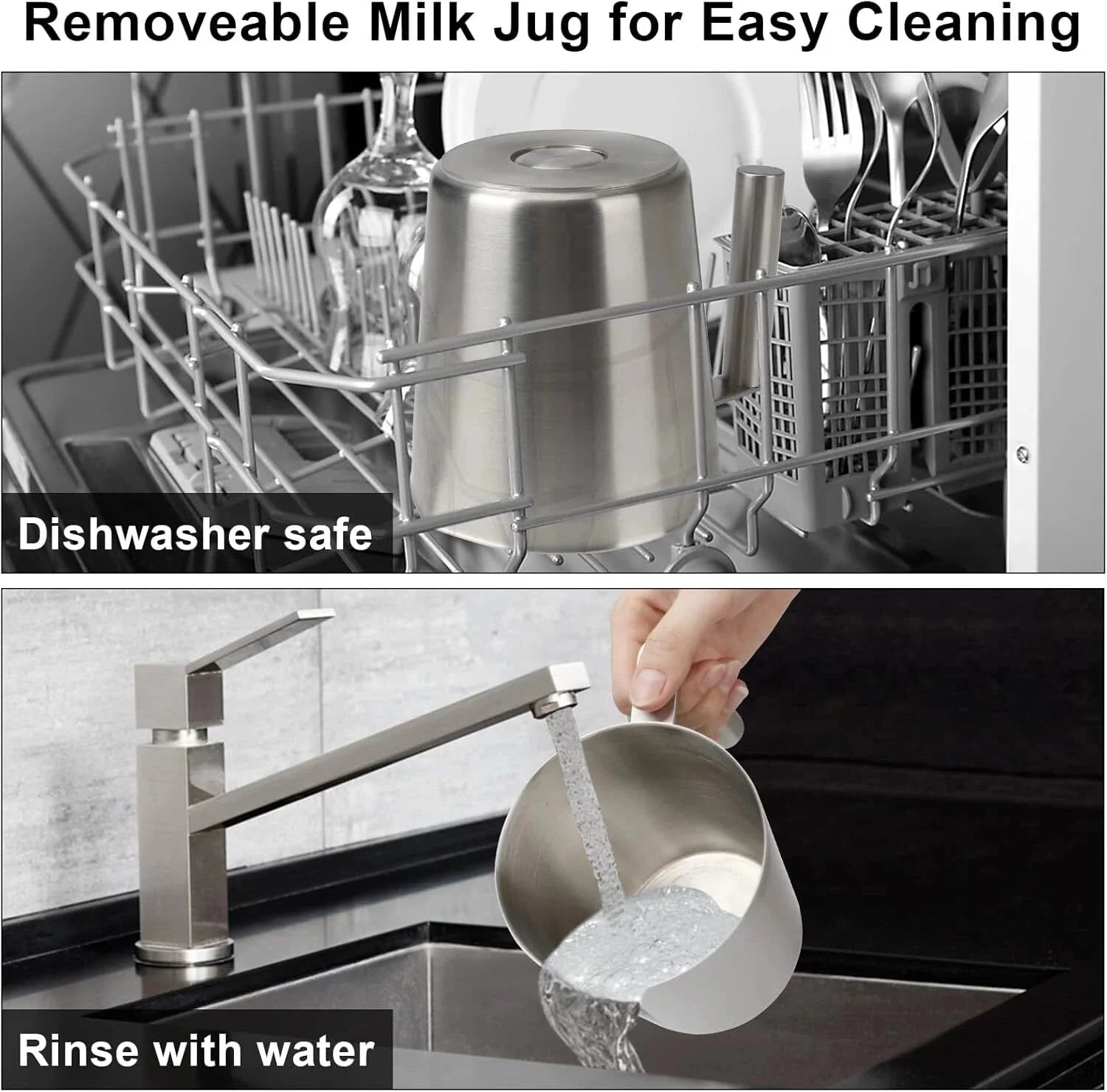 Detachable Milk Frother, 17 oz Stainless Steel Electric Milk Steamer. 07FC0E-D4 - KOEEK [5]