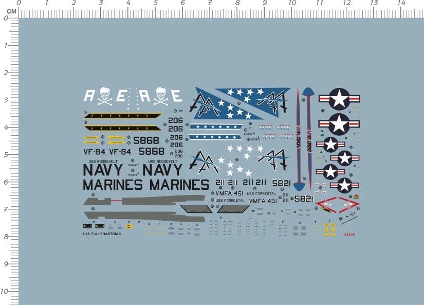 Detail Up 1:144 Scale US Navy Air Force USAF F-4J Phantom II Model Marine Decal 07FC0E-D4 - KOEEK [1]