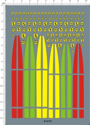 Detail Up 1/24 Scale Ferrari Car Body Markings Model Kit Water Slide Decal 07FC0E-D4 - KOEEK [1]