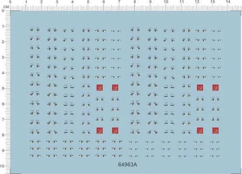 Detail Up 1/35 Girls and Panzer Figure eyes Marking Tank Model Water Slide Decal 07FC0E-D4 - KOEEK [1]
