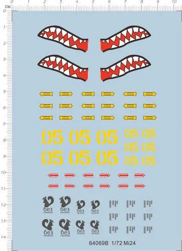 Detail Up 1/72 mi24 M -24 helicopter Model Kit Water Decal 07FC0E-D4 - KOEEK [1]