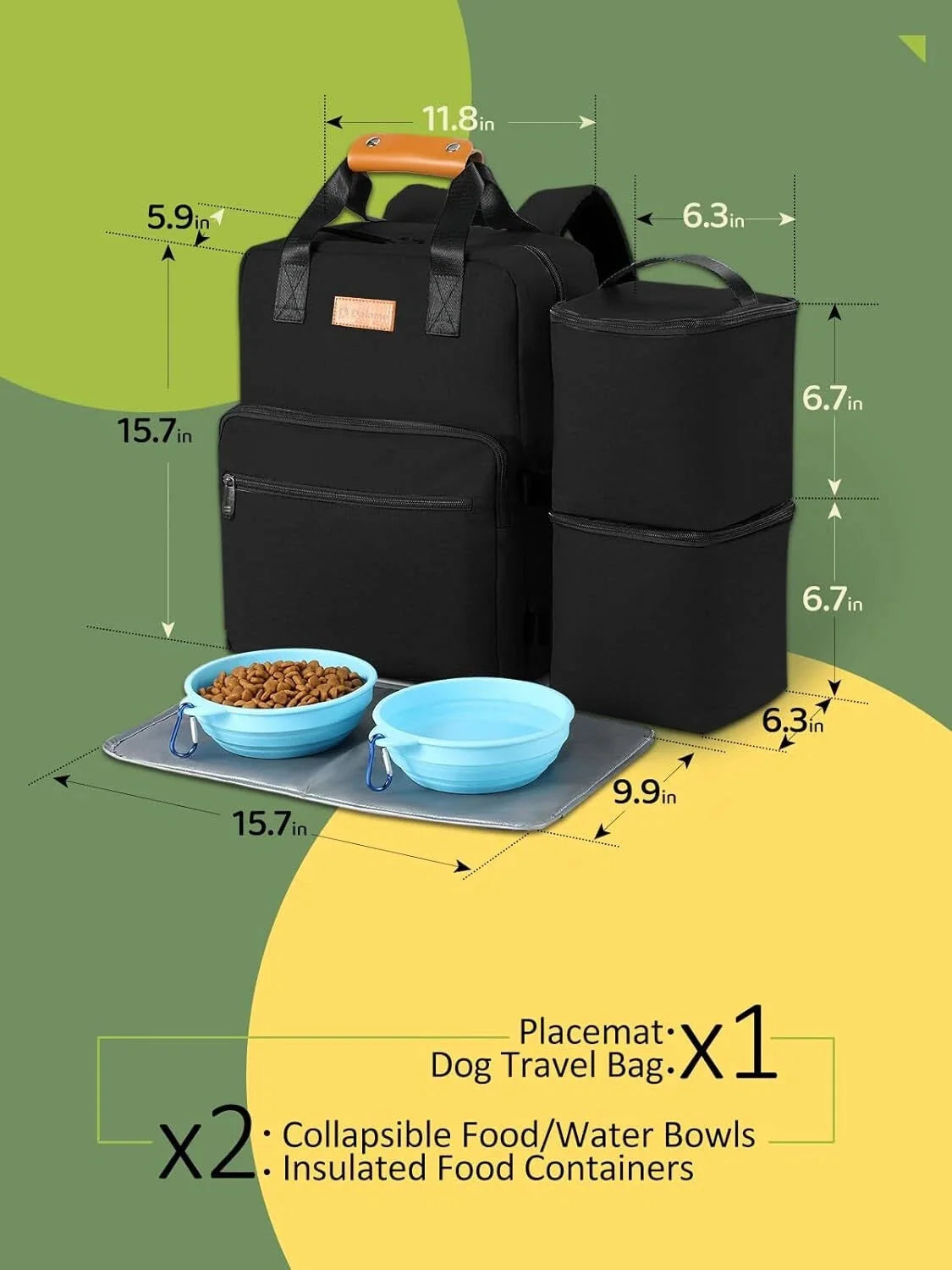 Dog Travel Bag, Airline Certified Multi-Purpose Organizer Backpacks 07FC0E-D4 - KOEEK [6]