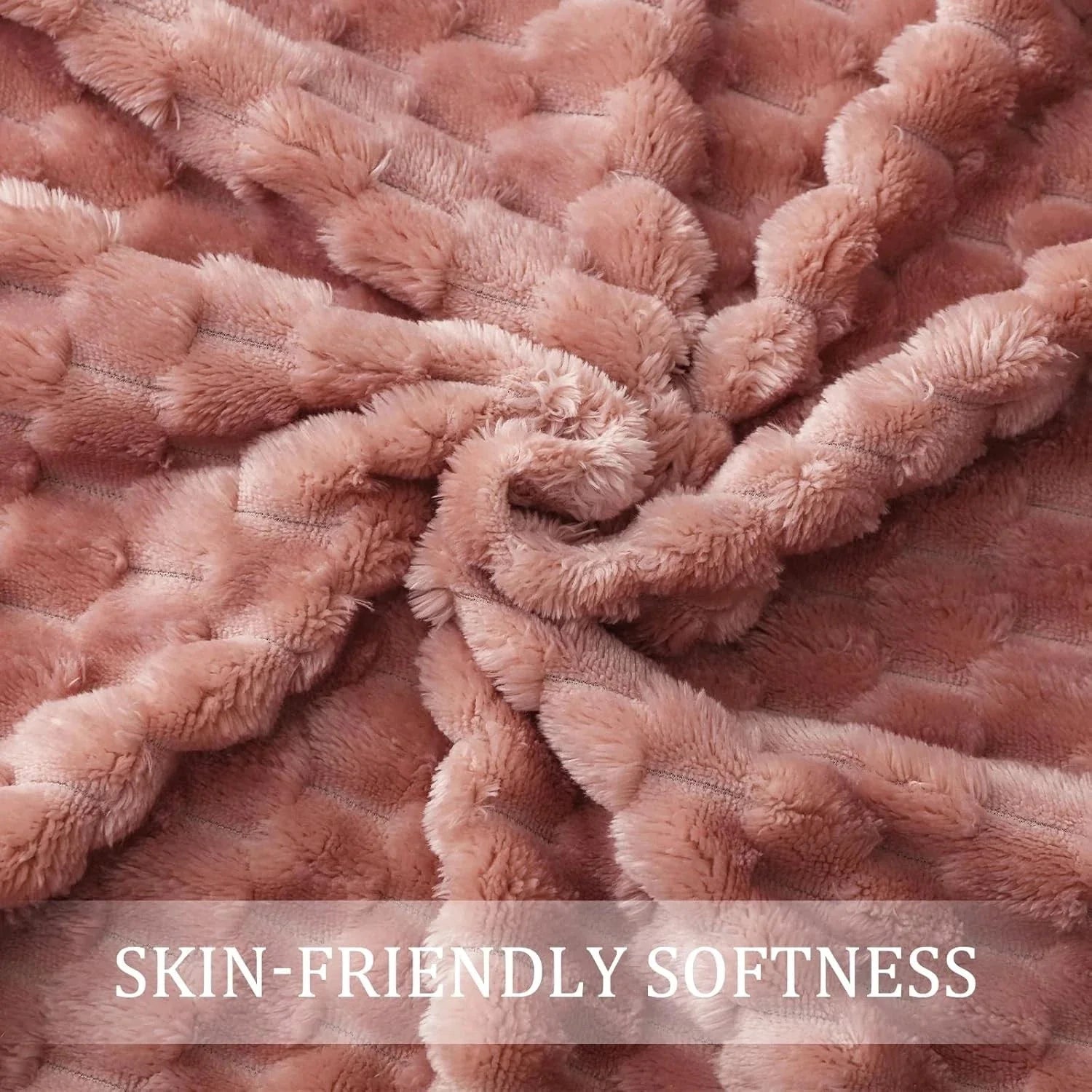 Double-sized soft plush blanket, 60x80 inches, soft comfortable, and lightweight 07FC0E-D4 - KOEEK [8]