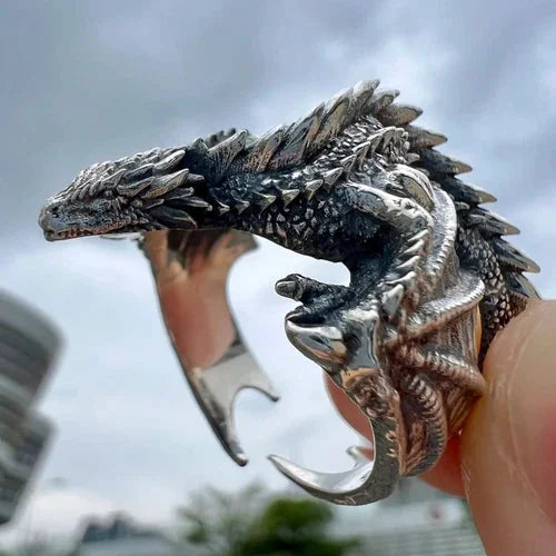 Dragon Ring Handmade Vintage Adjustable Index Finger Ring Men Jewelry Accessory 07FC0E-D4 - KOEEK [1]