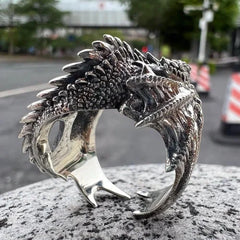 Dragon Ring Handmade Vintage Adjustable Index Finger Ring Men Jewelry Accessory 07FC0E-D4 - KOEEK [3]