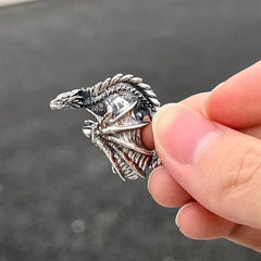 Dragon Ring Handmade Vintage Adjustable Index Finger Ring Men Jewelry Accessory 07FC0E-D4 - KOEEK [4]