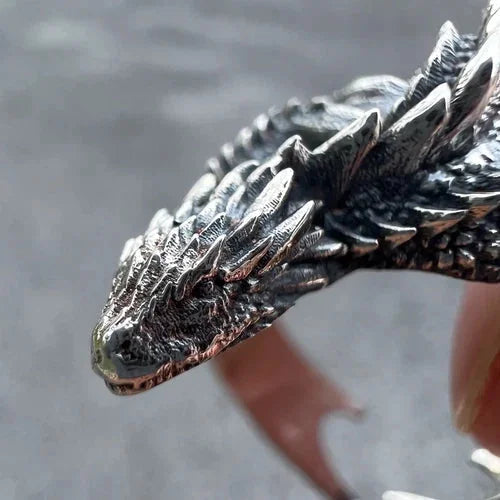 Dragon Ring Handmade Vintage Adjustable Index Finger Ring Men Jewelry Accessory 07FC0E-D4 - KOEEK [5]