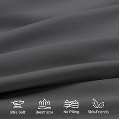 Duvet Cover Twin Size, 2 Pieces Bedding Duvet Cover Sets, Ultra Soft Breathable 07FC0E-D4 - KOEEK [4]