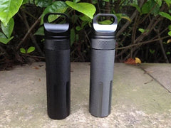 EDC Aluminum alloy Survival Waterproof Pill Case Box Container Bottle 131*30.5mm 07FC0E-D4 - KOEEK [2]