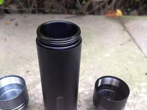 EDC Aluminum alloy Survival Waterproof Pill Case Box Container Bottle 131*30.5mm 07FC0E-D4 - KOEEK [8]