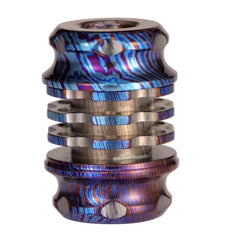 EDC Damascus Titanium Knife Key Jewelry Parachute Cord Bead Pendant Lanyard 1pcs 07FC0E-D4 - KOEEK [2]