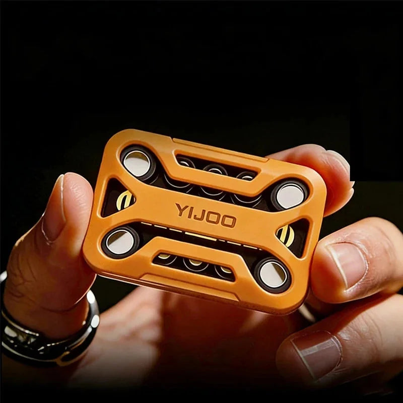 EDC Fidget Slider Metal Magnetic Push Toy Stress Relief ADHD Anxiety Desk Gadget 07FC0E-D4 - KOEEK [4]