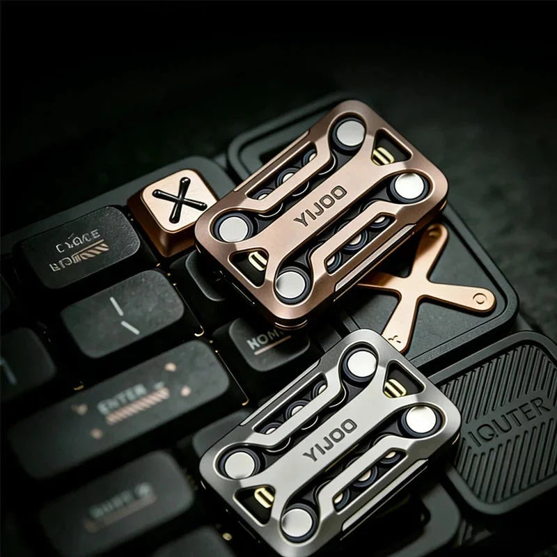 EDC Fidget Slider Metal Magnetic Push Toy Stress Relief ADHD Anxiety Desk Gadget 07FC0E-D4 - KOEEK [5]