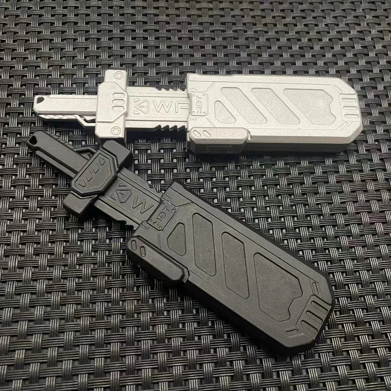 EDC Fidget Spinner Mechanical Ejection Push Card Haptic Slider Stress Relief 07FC0E-D4 - KOEEK [4]