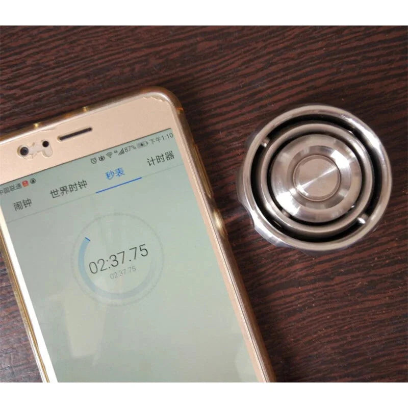 EDC Gear Gyroscope Toy Stainless Steel Hand Fidget Stress Relief Focus Toy Gyro 07FC0E-D4 - KOEEK [4]