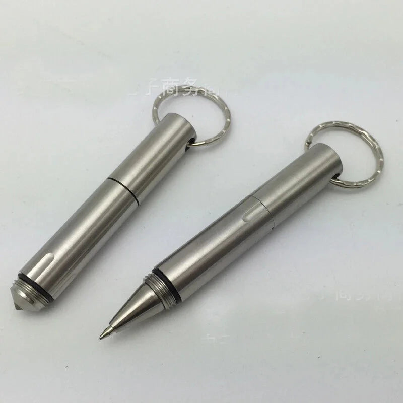 EDC Mini Stainless Steel Outdoors Pen Tungsten Steel Head Portable Write Pen 07FC0E-D4 - KOEEK [3]