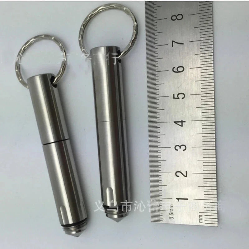 EDC Mini Stainless Steel Outdoors Pen Tungsten Steel Head Portable Write Pen 07FC0E-D4 - KOEEK [4]