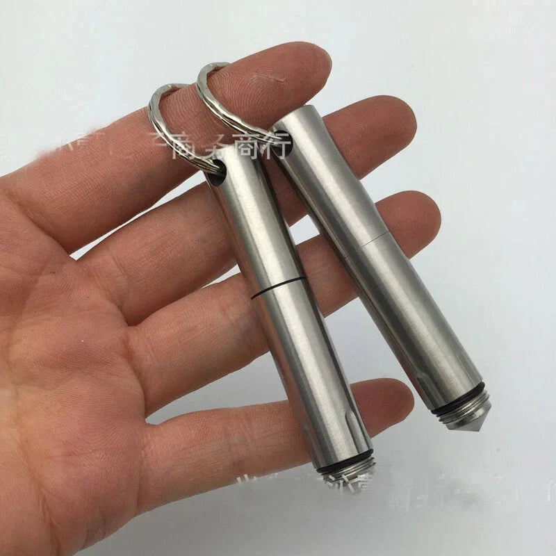 EDC Mini Stainless Steel Outdoors Pen Tungsten Steel Head Portable Write Pen 07FC0E-D4 - KOEEK [5]