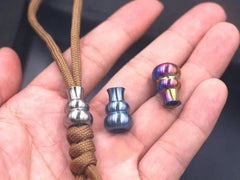 EDC Ornaments TC4 Titanium Outdoor Key Parachute Cord DIY Tool Lanyard Bead Toy 07FC0E-D4 - KOEEK [4]