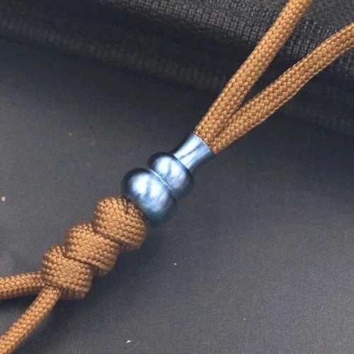 EDC Ornaments TC4 Titanium Outdoor Key Parachute Cord DIY Tool Lanyard Bead Toy 07FC0E-D4 - KOEEK [9]