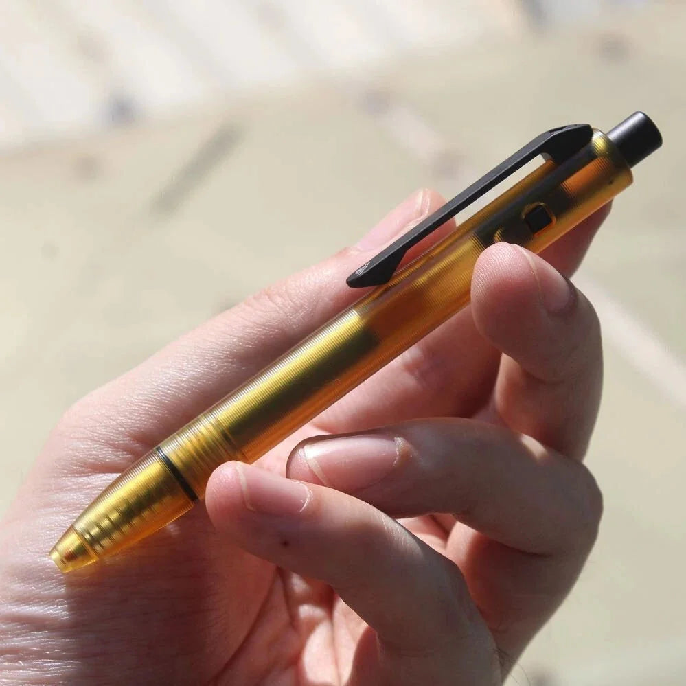 EDC PEI Titanium Alloy Pocket Ballpoint Pen Signature Writing Student Office Pen 07FC0E-D4 - KOEEK [6]
