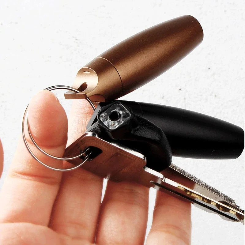 EDC Pocket Aluminium Alloy Outdoor Survival Waterproof Box Travel Keychain Tank 07FC0E-D4 - KOEEK [6]