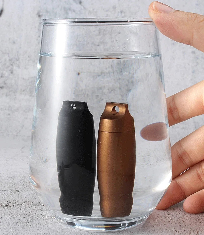 EDC Pocket Aluminium Alloy Outdoor Survival Waterproof Box Travel Keychain Tank 07FC0E-D4 - KOEEK [9]
