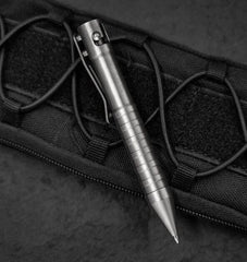 EDC Portable Pocket Outdoors Pen Solid TC4 Titanium Alloy Bolt Action Ball Pen 07FC0E-D4 - KOEEK [2]