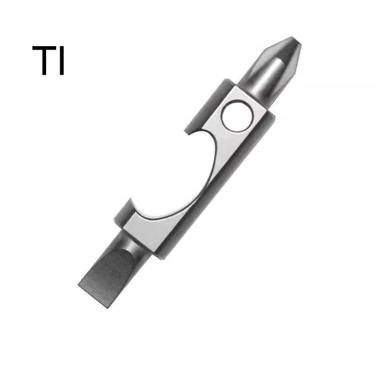 EDC Portable Titanium Multi Tools Bottle Opener Bolt Driver Screwdriver Keychain 07FC0E-D4 - KOEEK [1]