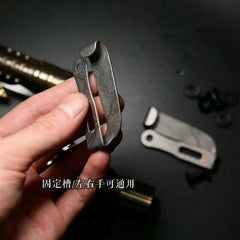 EDC Protective Clip Titanium Alloy Back Clip Pocket Clip Outdoor Pocket Tools 07FC0E-D4 - KOEEK [4]