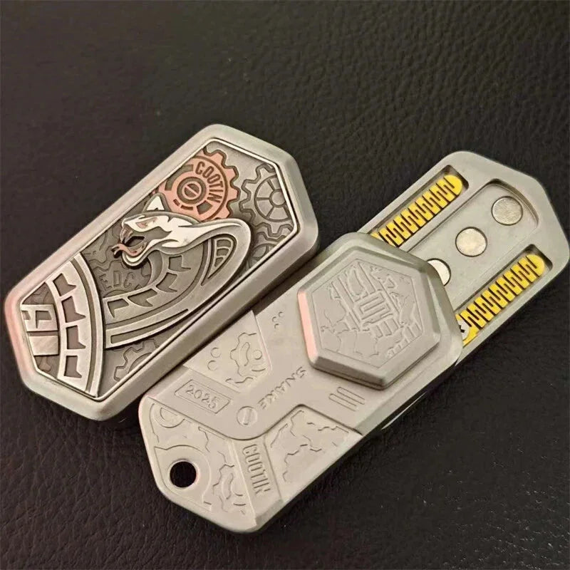 EDC Snake Fidget Stainless Steel Magnetic Push Haptic Slider Stress Relief 07FC0E-D4 - KOEEK [1]