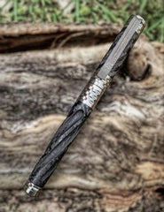 EDC Swirl Solid Titanium Carbon Fiber Tactical Ball-Point Business Signature Pen 07FC0E-D4 - KOEEK [2]