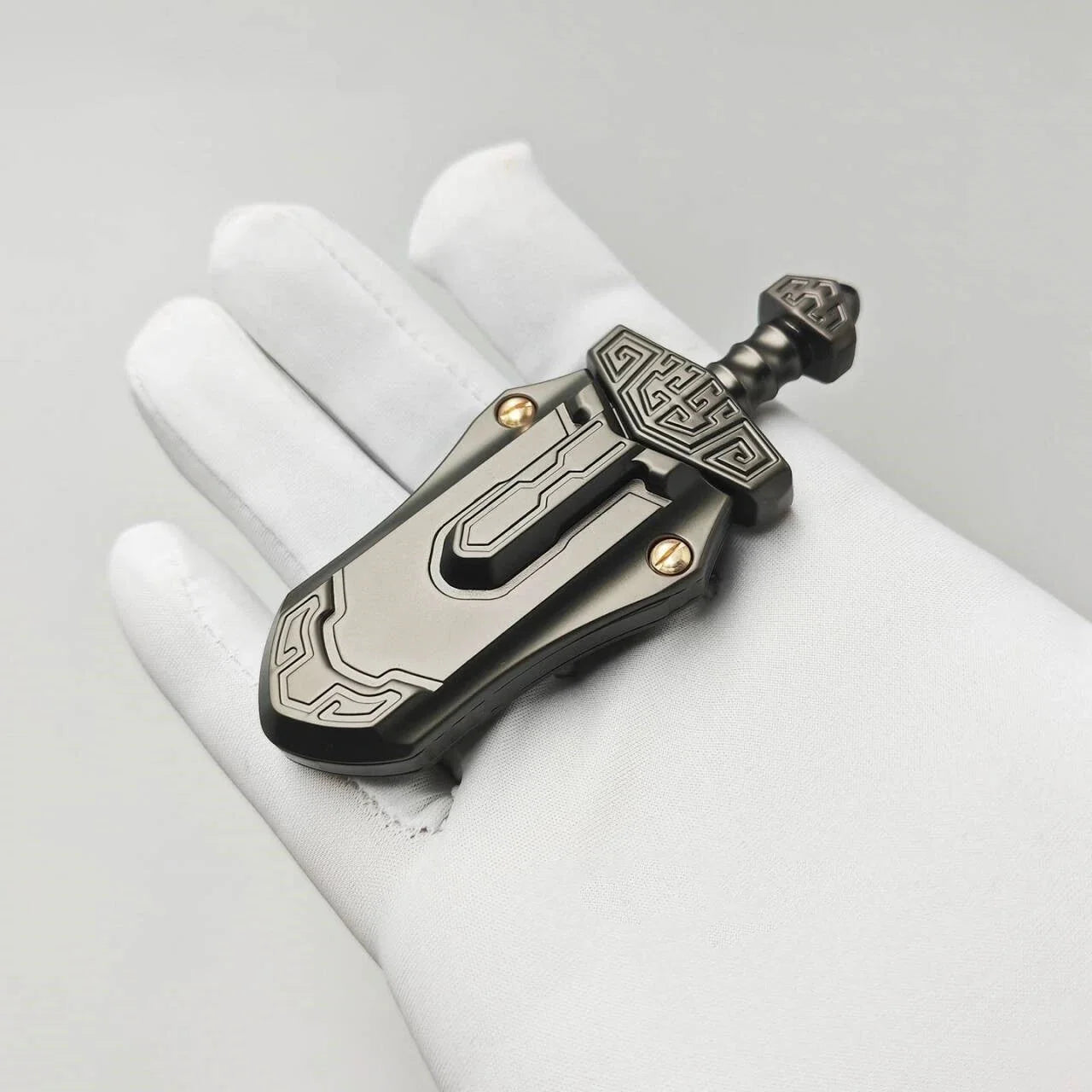 EDC Swords Mechanical Magnetic Push Slider Metal Toys Decompression Fidget Toy 07FC0E-D4 - KOEEK [2]