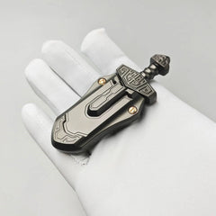 EDC Swords Mechanical Magnetic Push Slider Metal Toys Decompression Fidget Toy 07FC0E-D4 - KOEEK [2]