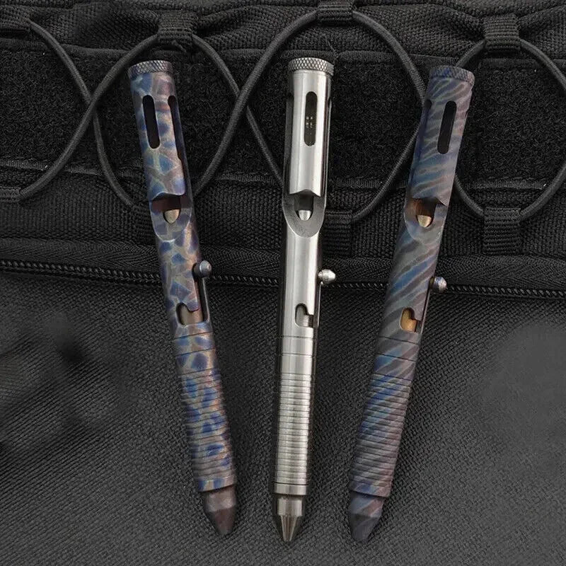 EDC TC4 Titanium Alloy Signature Pen Pocket Multi-purpose Tool Ballpoint Pen 07FC0E-D4 - KOEEK [1]