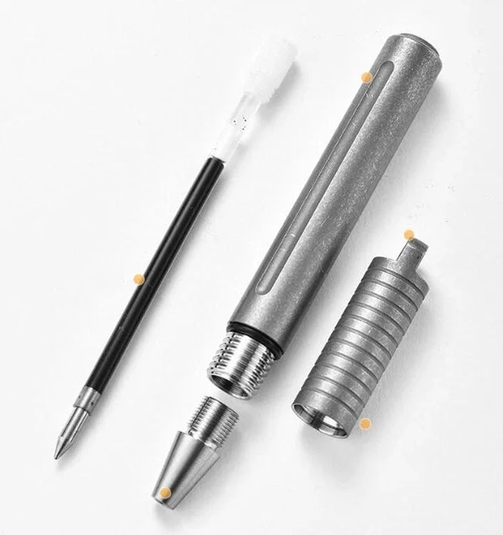 EDC TC4 Titanium Portable Practical Pocket Ballpoint Pen Outdoor Travel Pen 07FC0E-D4 - KOEEK [6]