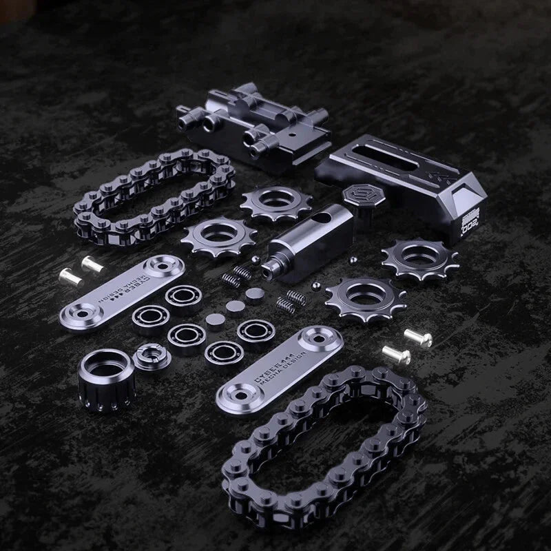 EDC Tank Ratchet Wheel Fidget Roller Magnetic Push Card Relieve Stress Toy 07FC0E-D4 - KOEEK [7]
