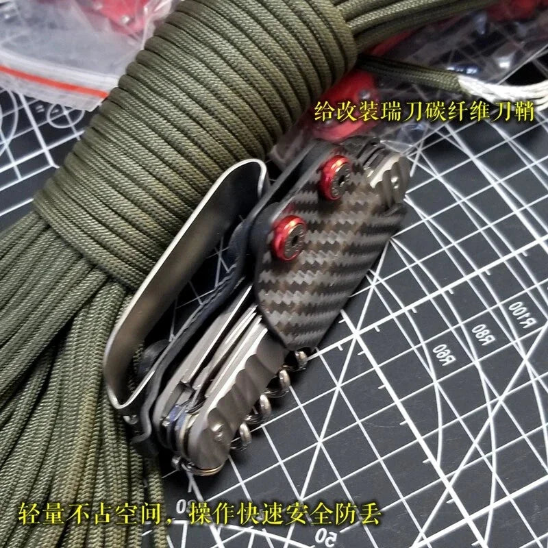 EDC Titanium Alloy Back Clip Pocket Clip Outdoor Pocket Tools 07FC0E-D4 - KOEEK [5]