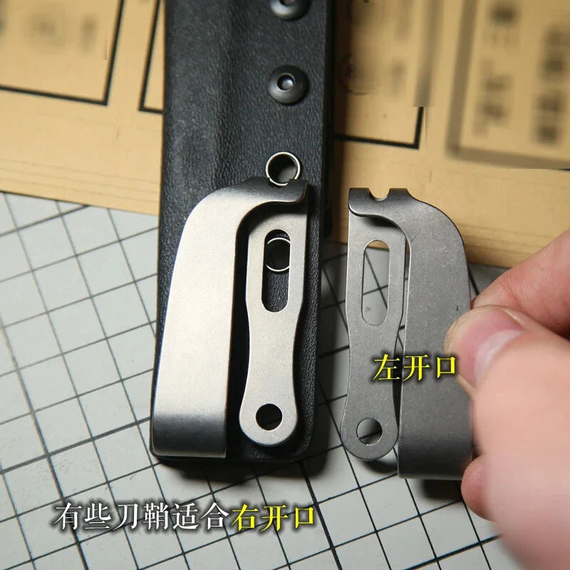 EDC Titanium Alloy Back Clip Pocket Clip Outdoor Pocket Tools 07FC0E-D4 - KOEEK [7]