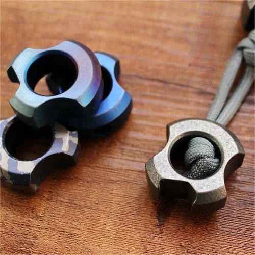 EDC Titanium Alloy Beads Knife Lanyard Bead Paracord Keychain Pendant DIY Beads 07FC0E-D4 - KOEEK [2]