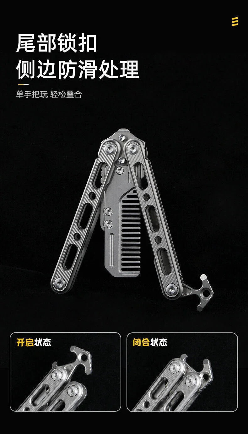 EDC Titanium Alloy Comb Utility Opener Portable Outdoor Multi-funtion Tool 07FC0E-D4 - KOEEK [9]
